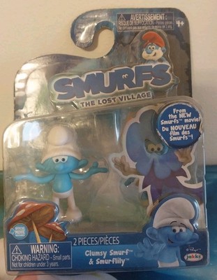 SMURF バス ミニカー レトロ　玩具　入手困難　当時物　海外アニメ　激レア 2017 Jakks Pacific Smurfs The Lost Village Clumsy Smurf