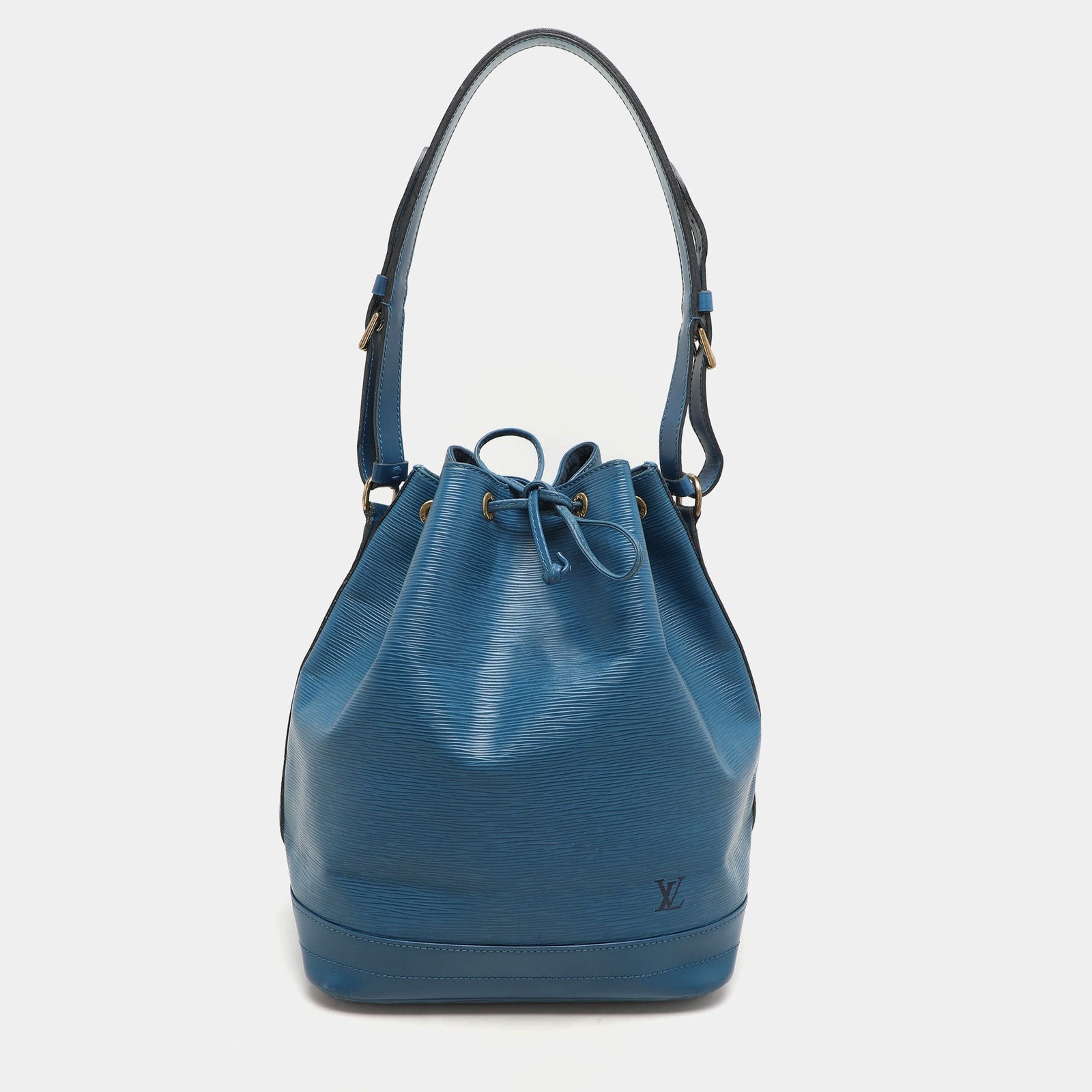 Louis Vuitton Noe Blue Leather Bucket bag