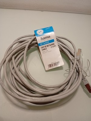 Hama Cat 5e Netzwerk Network Lan Kabel Cabel 10m Stecker 30590 geschirmt Neu OVP