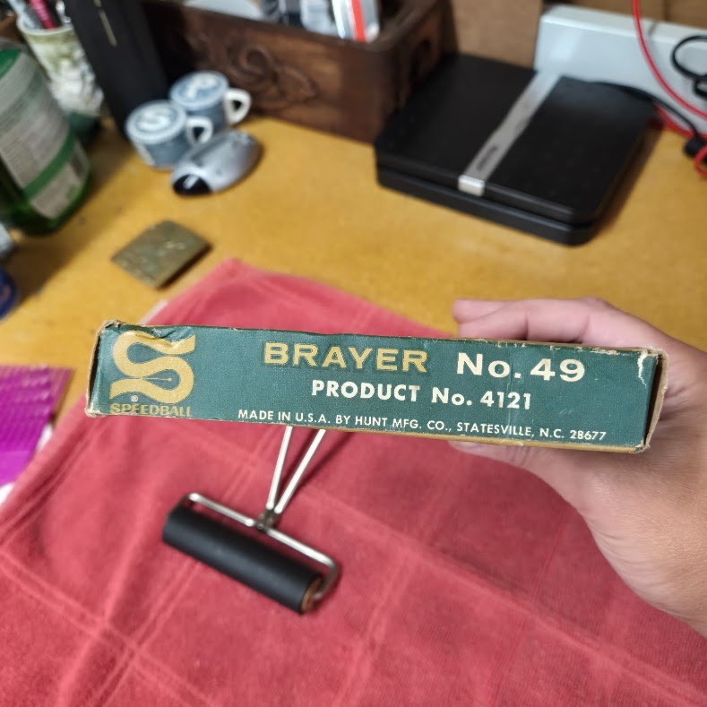 Vintage 4" Long Speedball Roller - BRAYER No. 49
