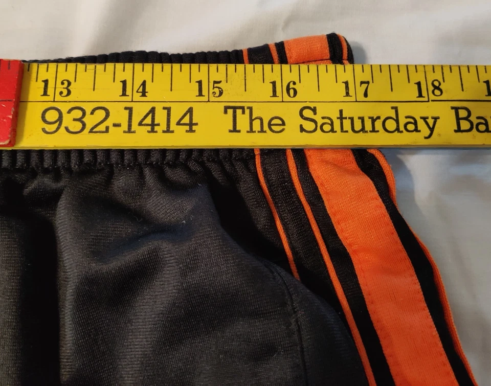 Pantalones deportivos NBN Gear a rayas negras y naranjas para hombre talla XXL Foto 3 de 4