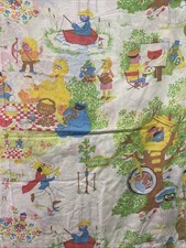 Sábanas planas y ajustadas de colección Sesame Street gemelas años 80 diversión al aire libre parque de picnic