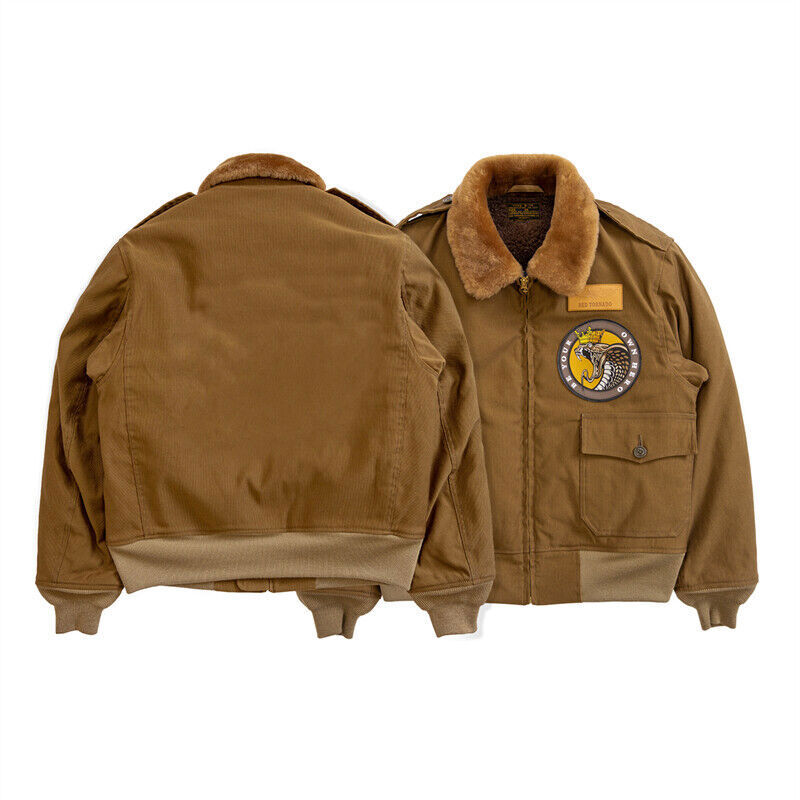 Red Tornado Men's Pilot B-10 Flight Jacket Winter Wool B10 Flying