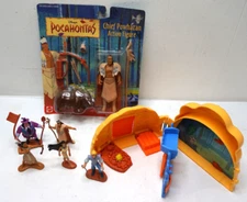 VINTAGE DISNEY POCAHONTAS ACTION FIGURES CHIEF POWHATAN ONCE UPON A TIME PLAYSET
