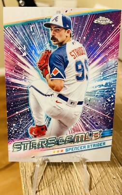 2024 Topps Chrome Series 2 Stars of MLB #CSMLB-32 Spencer Strider - Braves