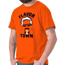 Funny Celebrity Chef Saying Flavor Town Joke Womens or Mens Crewneck T Shirt Tee