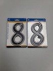 Lot 2X Hillman House Number 8 Reflective Silver Black 6" 845900