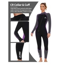 New 5mm Wetsuit for Women - Long Sleeve Full Diving Thermal Neoprene Xl