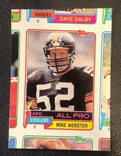 Mike Webster 1981 Topps Football Trading Card Uncut Panel Card Miscut Error
