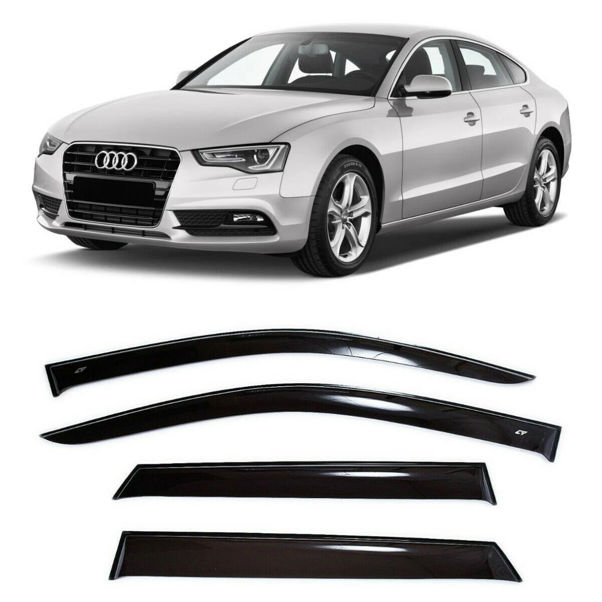 Windows Visors Deflector for Audi A5 S5 l Sportback 5d 2007 2016