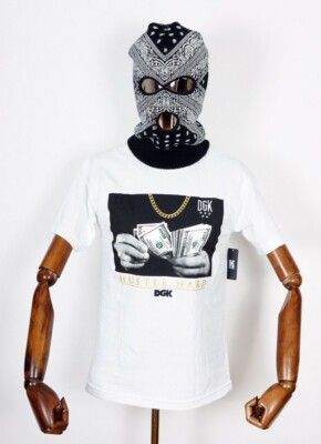 Dgk Skateboards T-Shirt Tee Countin Loot White in S Dirty Ghetto Kids