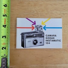 KODAK CAMERA INSTAMATIC 104 MANUAL BOOKLET INSTRUCTION VINTAGE 18