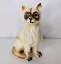 Vintage Siamese Cat Figurine Mask Bone China Kitten Figure UCGC Taiwan 