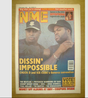 NME 1994 DEC 3 CHUCK D ICE CUBE OFFSPRING BEATLES NWA