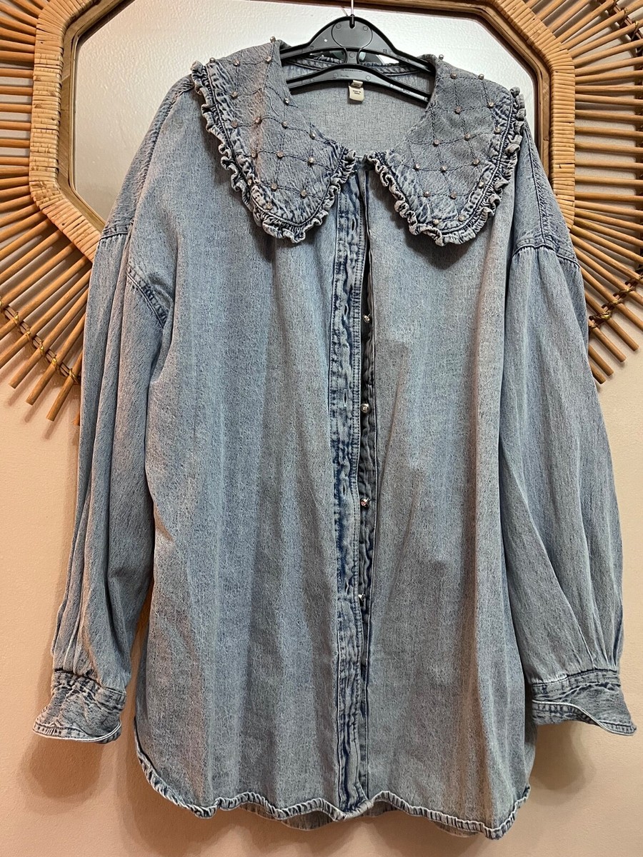 River Island Ladies Denim Shirt River Island Denim Shirt Size
