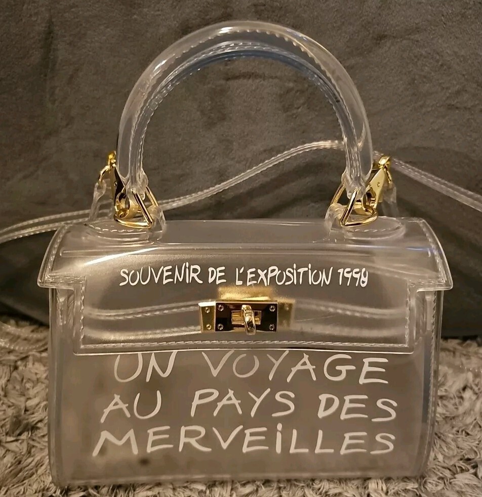 Un Voyage Au Pays Des Merveilles Womens Jelly Clear Bag Souvenir