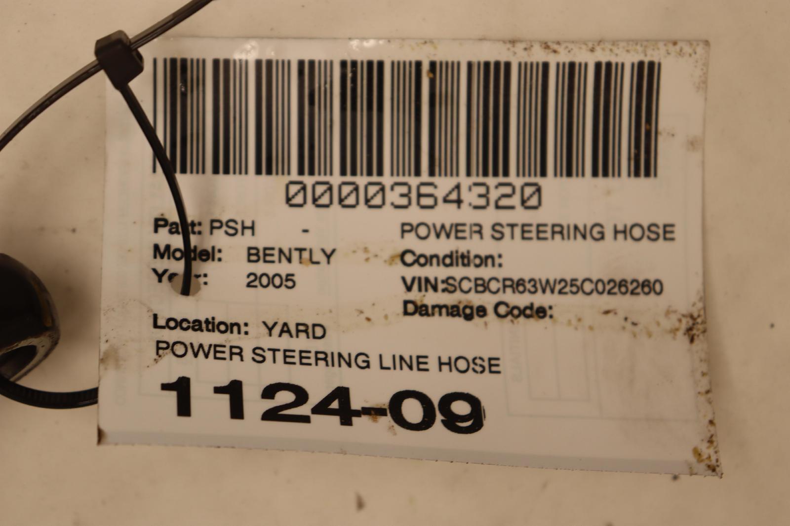 2003-2011 BENTLEY CONTINENTAL GT 6.0L AWD POWER STEERING HOSE LINE PIPE OEM