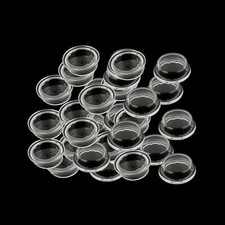 20 Pcs Clear White Silicone Waterproof Rocker Switch Protect Cover Round Caps