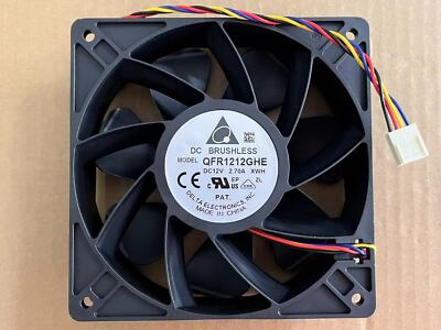 Delta 12cm 12v 2.70A QFR1212GHE 12038 s7 S9 6000 rear fan cooling fan