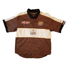 Vintage Dale Jarrett Mens Button Up Robert Yates UPS Size XXL Chase Authentics