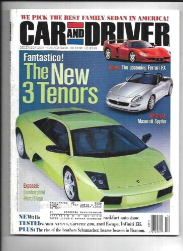 Car and Driver Magazine December 2001- Audi A4, Maserati Spyder, Corvette Z06 - 第 1/2 張圖片