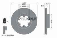 2X Textar 93240600 Bremsscheibe Passend FüR Nissan