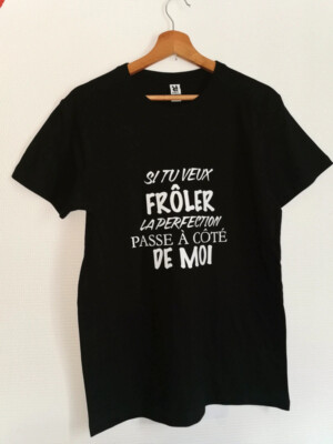 Schwarzes T-Shirt If You Will Perfektion Pass Side Me Lustig Humor S