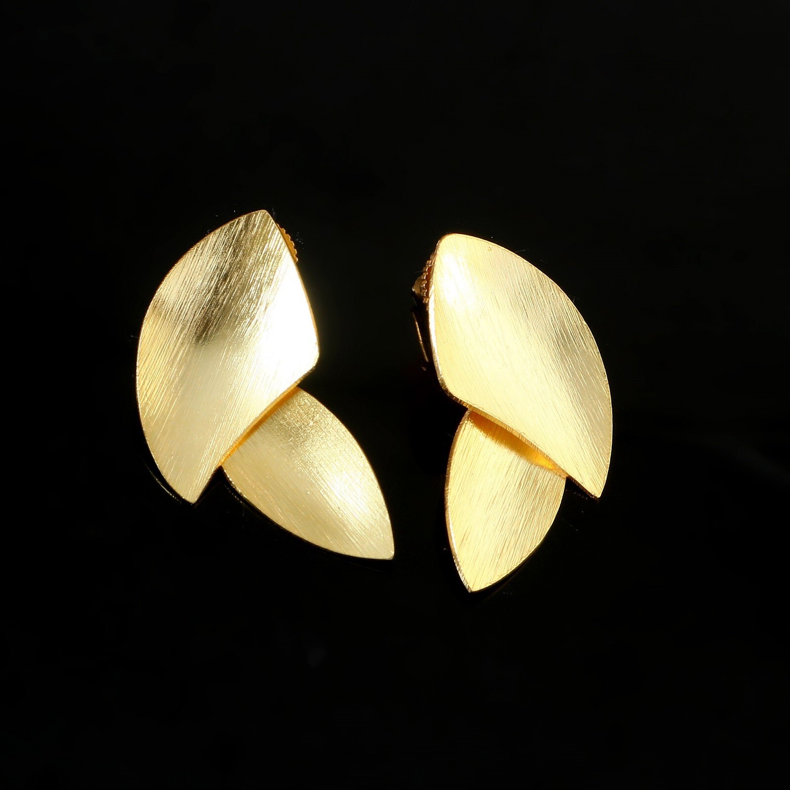 Pendientes de plata de ley 925 maciza hechos a mano enchapados en oro joyería para regalo de mujer