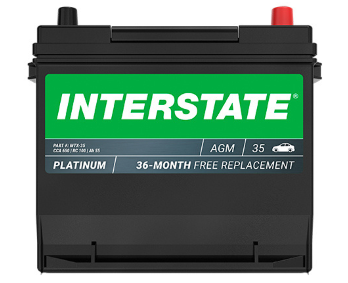 ABA-221179 ヘラー Xcelerate UItra AGM AGM Interstate Batteries Automotive AGM Battery Group Size 35 12V 55Ah