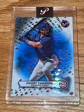 2023 Topps Pristine Dansby Swanson Uncirculated Blue Refractor 14/75 CHI Cubs