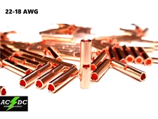 22-18 GAUGE 500 PK UNINSULATE​D  BARE COPPER BUTT CONNECTOR TERMINAL WIRE