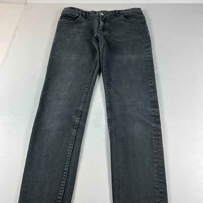 APC Japan Jeans Women's 26 Etroit Court Slim Fit Crop Black Faded Stretch Denim