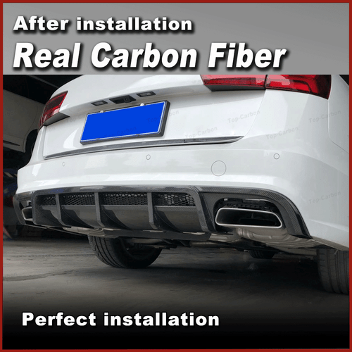 Convient pour Audi A6 offres S-LINE S6 C7 Avant 15-18 diffuseur carbone diffuseur arrière spoiler