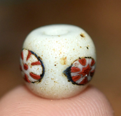 Ancient Islamic White Glass Small Bead Cane Inserts Found In Mali, African Trade