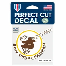 SAN DIEGO PADRES COOPERSTOWN COLLECTION DIE-CUT DECAL CAR WINDOWS LAPTOP COVERS