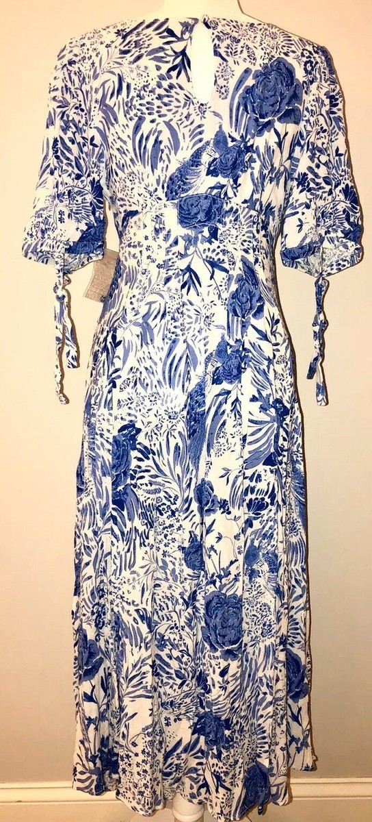 knee length dresses for ladies Free People Forever Time Dress Blue/Black Combo Large main image 0