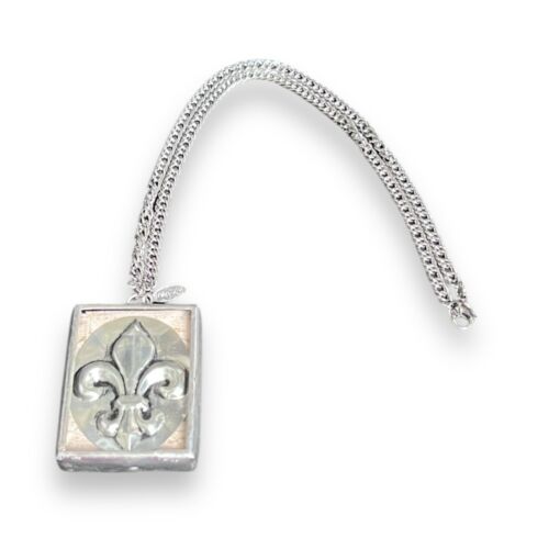 Jewel Kade Fleur De Lis Charm Pendant + Necklace France Map Handcrafted Pewter - Picture 3 of 8