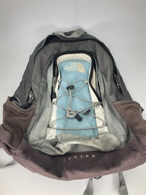 north face backpack light blue