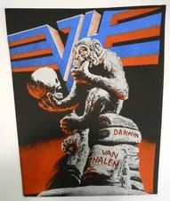 Van Halen Back Patch Darwin VINTAGE Sammy Hagar NEW OU812 Monkey Skull 1988 Rare