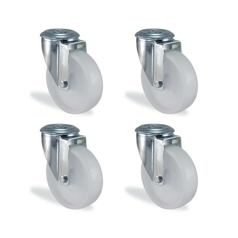 Roulettes à oeil pivotante 200mm en polypropylène renforcé pour manutention lourde 840kg