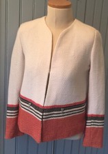 Sandro Paris Vamina Jacket Ecru White Orange ...