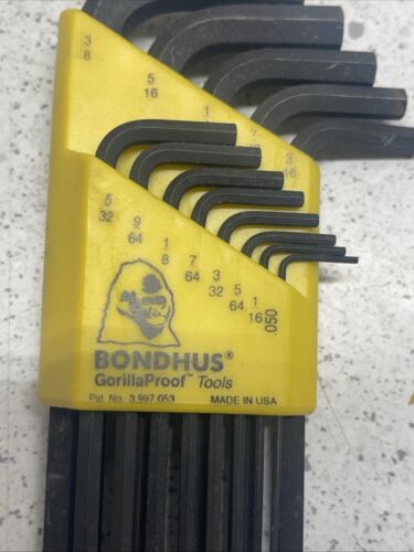 Bondhus 10937 Hex Key Wrench Set Sizes .050-3/8" Set of 13 (Pre-owned) - Picture 6 of 7