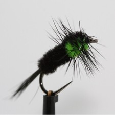  1 Dozen Weighted Green Montana Nymph Fishing Fly