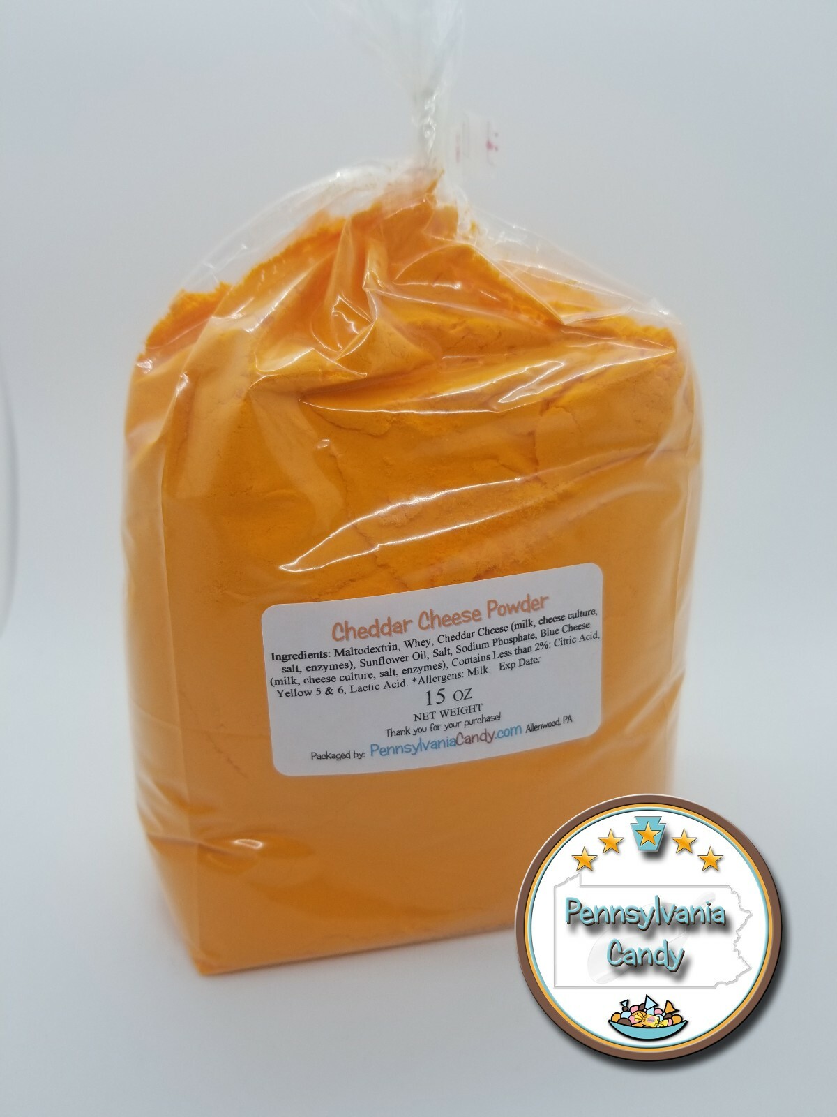 BULK 15 oz CHEDDAR CHEESE POWDER Dehydrated Yellow Cheez Blend Popcorn