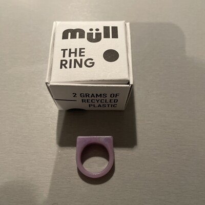 Mull Ring recycelt lila neu im Karton nie getragen 