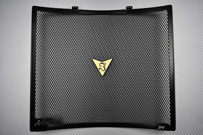 Grille radiateur AVDB Kawasaki ZX6R anti-gravillons en alu noir