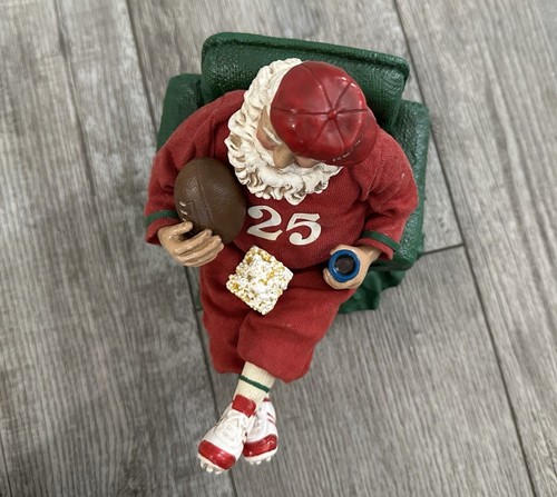 Kurt Adler Fabriche Santa Claus Christmas "Arm Chair Quarterback" 9" RARE STATUE - Picture 5 of 8