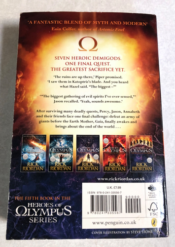 Lot of 5 The Heroes of Olympus Series Rick Riordan Paperback Books 1-5 - Picture 14 of 18