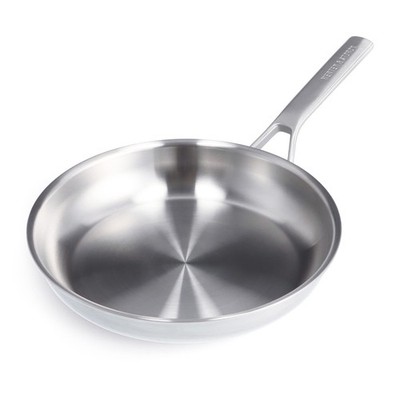Tri-Ply Stainless Steel 10  Frying Pan Skillet, Professional Cooking, Multi Clad