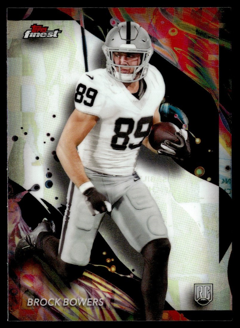 2024 FINEST REFRACTOR BROCK BOWERS ROOKIE LAS VEGAS RAIDERS #182